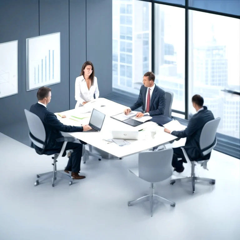 Equipo de profesionales trabajando en operaciones legales